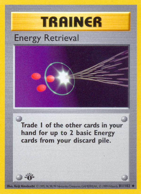 Energy Retrieval (81/102) (Shadowless) [Base Set 1st Edition] | Devastation Store