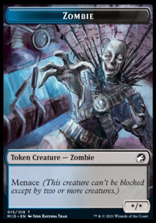 Zombie Token (015) [Innistrad: Midnight Hunt Tokens] | Devastation Store