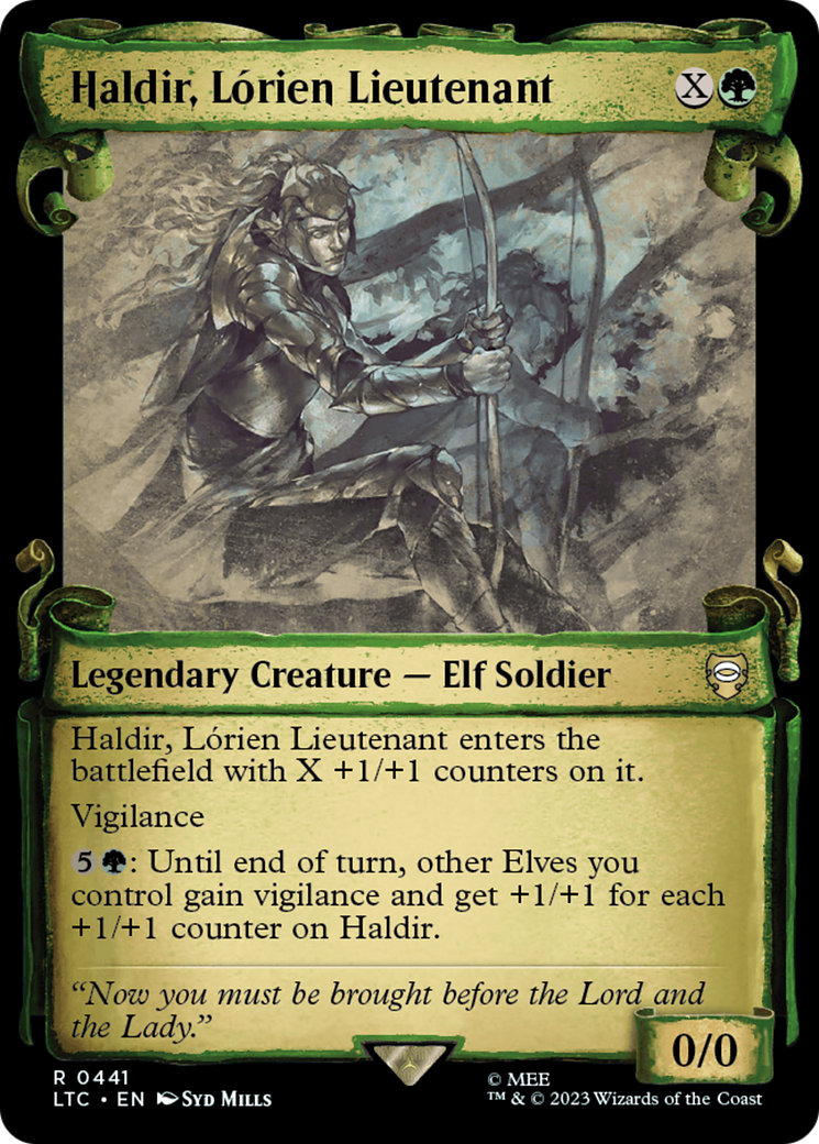 Haldir, Lorien Lieutenant [The Lord of the Rings: Tales of Middle-Earth Commander Showcase Scrolls] | Devastation Store