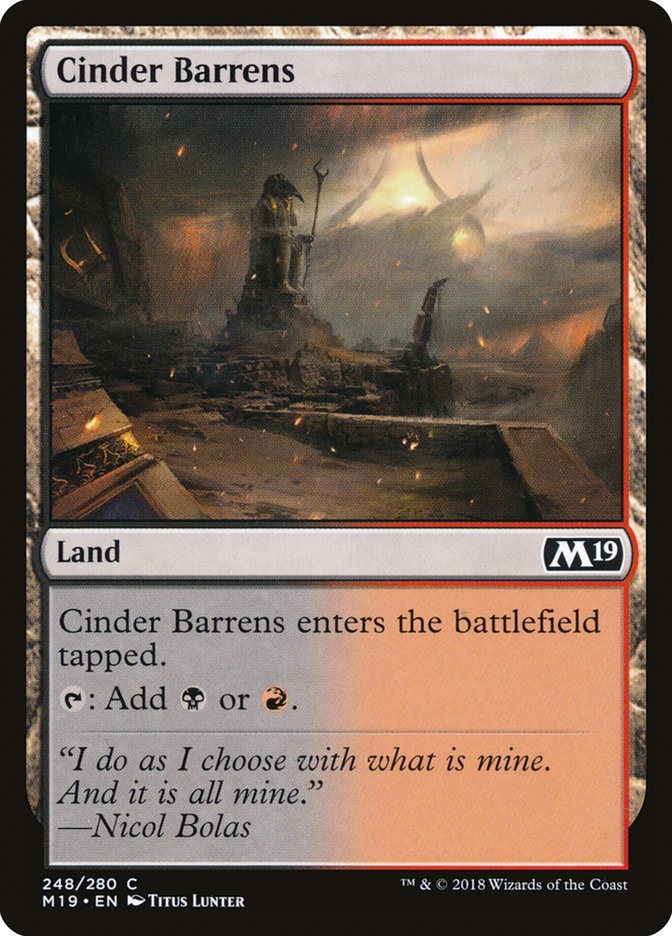 Cinder Barrens [Core Set 2019] | Devastation Store