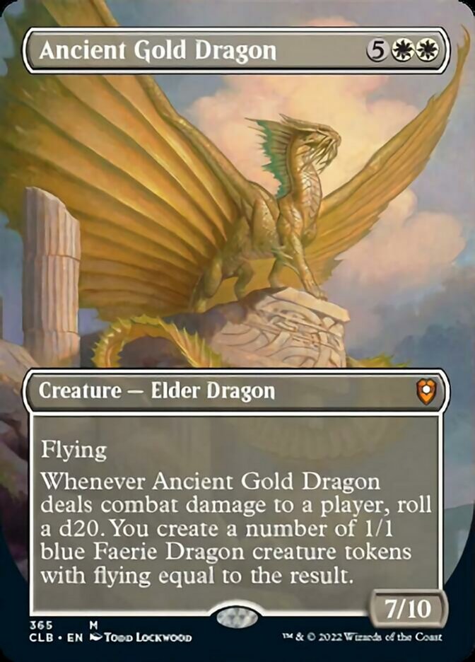 Ancient Gold Dragon (Borderless Alternate Art) [Commander Legends: Battle for Baldur's Gate] | Devastation Store