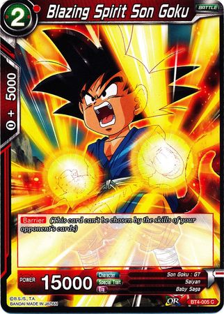Blazing Spirit Son Goku [BT4-005] | Devastation Store