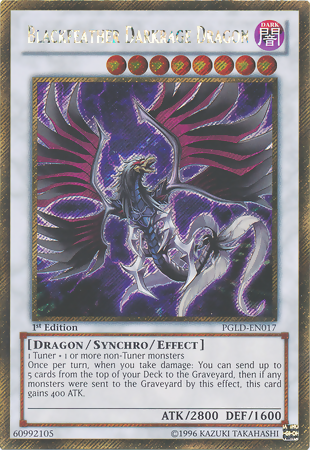 Blackfeather Darkrage Dragon [PGLD-EN017] Gold Secret Rare | Devastation Store