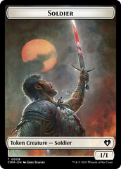 Soldier // Elephant Double-Sided Token [Commander Masters Tokens] | Devastation Store