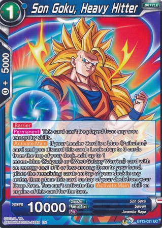 Son Goku, Heavy Hitter [BT12-031] | Devastation Store