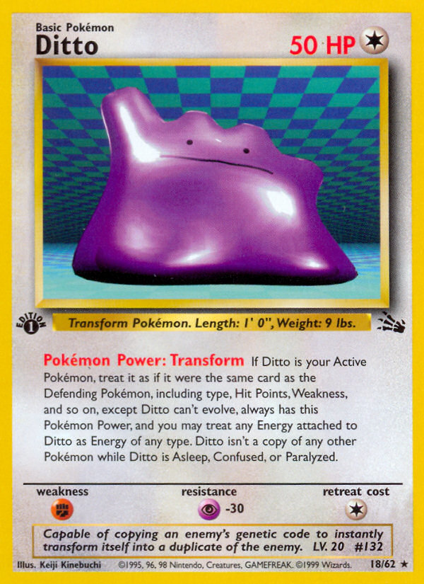 Ditto (18/62) [Fossil 1st Edition] | Devastation Store