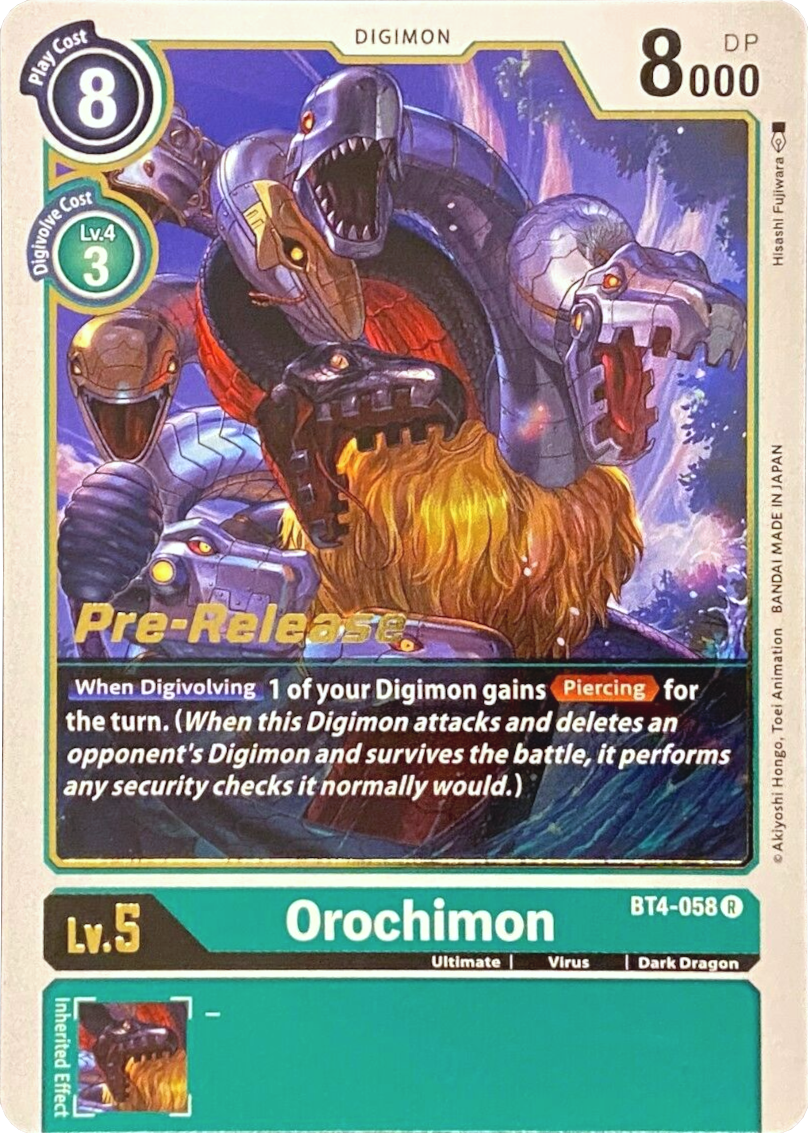 Orochimon [BT4-058] [Great Legend Pre-Release Promos] | Devastation Store