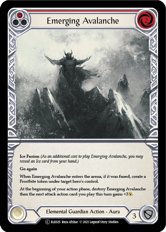 Emerging Avalanche (Red) [U-ELE025] Unlimited Rainbow Foil | Devastation Store