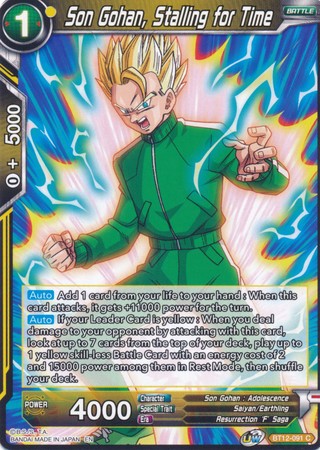 Son Gohan, Stalling for Time [BT12-091] | Devastation Store