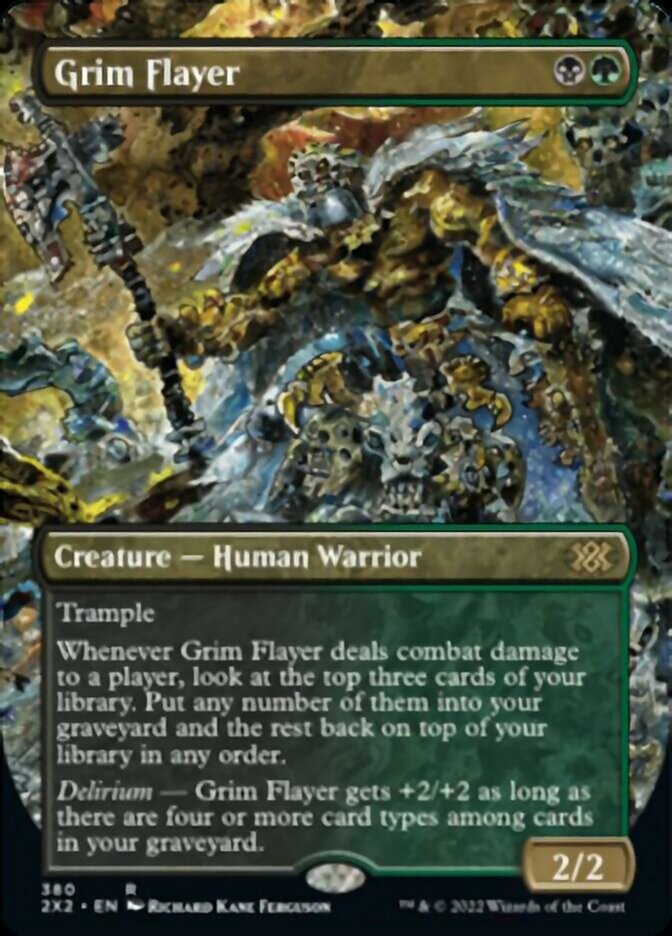 Grim Flayer (Borderless Alternate Art) [Double Masters 2022] | Devastation Store