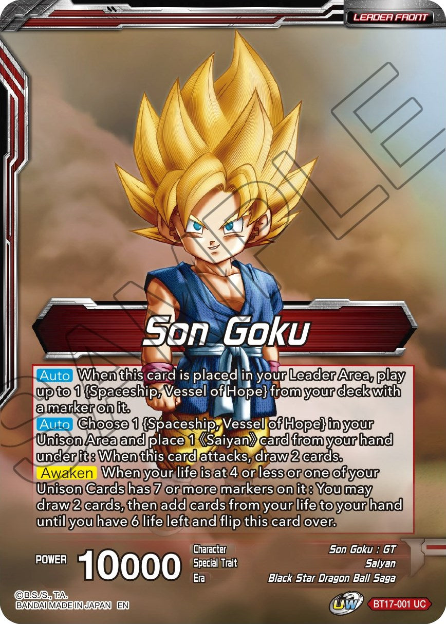 Son Goku // Son Goku, Pan, and Trunks, Space Adventurers (BT17-001) [Ultimate Squad Prerelease Promos] | Devastation Store