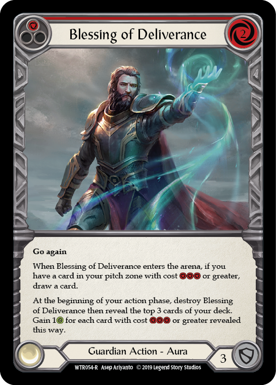 Blessing of Deliverance (Red) [WTR054-R] Alpha Print Rainbow Foil - Devastation Store | Devastation Store