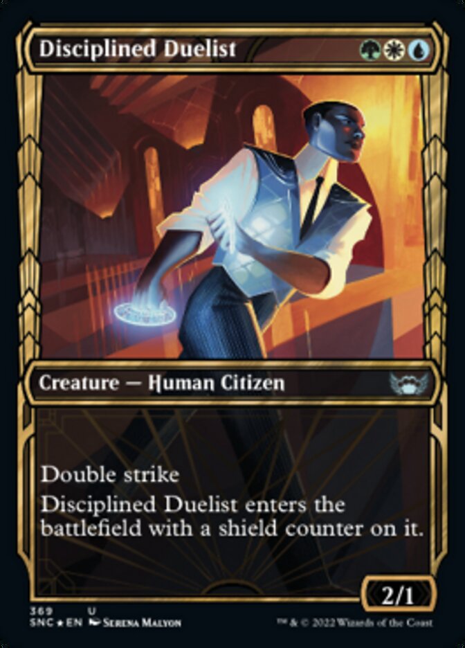 Disciplined Duelist (Showcase Golden Age Gilded Foil) [Streets of New Capenna] | Devastation Store