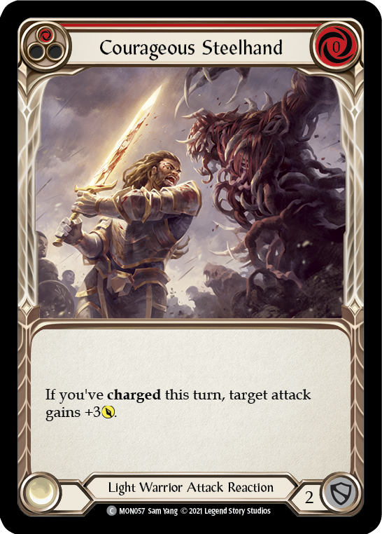 Courageous Steelhand (Red) [MON057] 1st Edition Normal - Devastation Store | Devastation Store