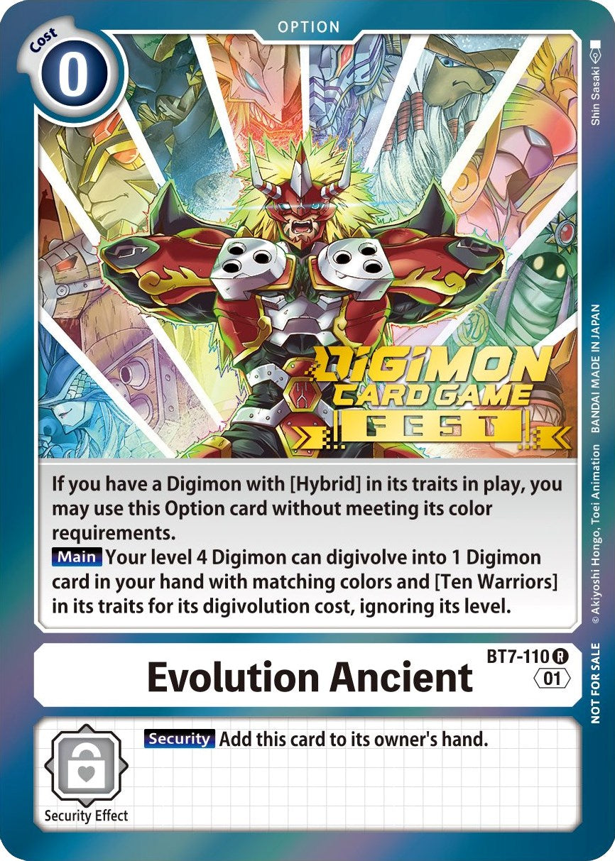 Evolution Ancient [BT7-110] (Digimon Card Game Fest 2022) [Next Adventure Promos] | Devastation Store
