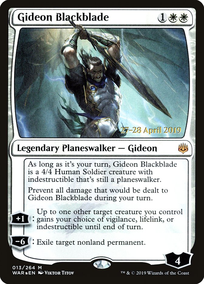Gideon Blackblade  [War of the Spark Prerelease Promos] | Devastation Store