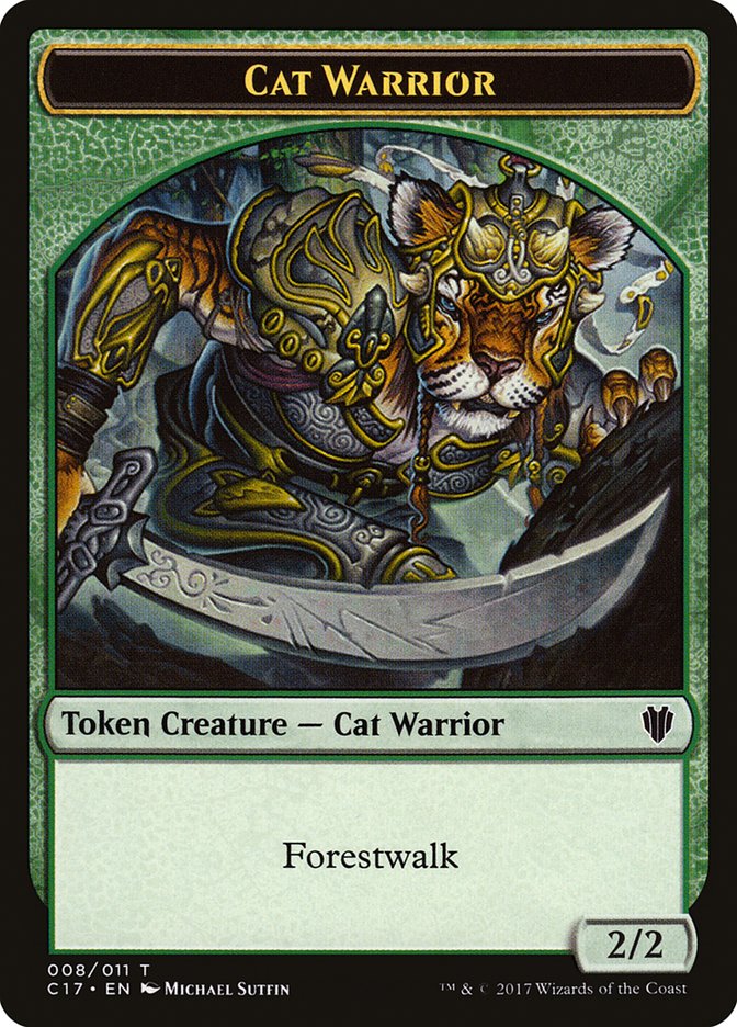Cat Warrior Token [Commander 2017 Tokens] | Devastation Store
