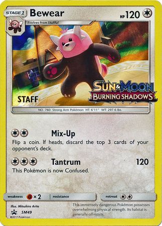 Bewear (SM49) (Staff Prerelease Promo) [Sun & Moon: Black Star Promos] | Devastation Store