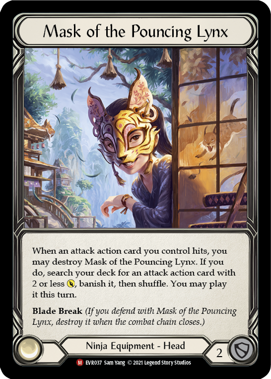 Mask of the Pouncing Lynx [EVR037] (Everfest)  1st Edition Cold Foil | Devastation Store
