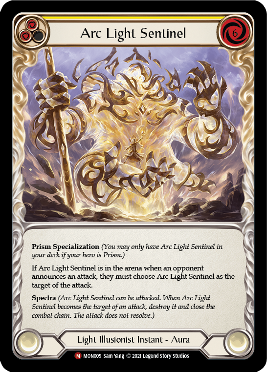 Arc Light Sentinel (Rainbow Foil) [MON005-RF] 1st Edition Rainbow Foil - Devastation Store | Devastation Store