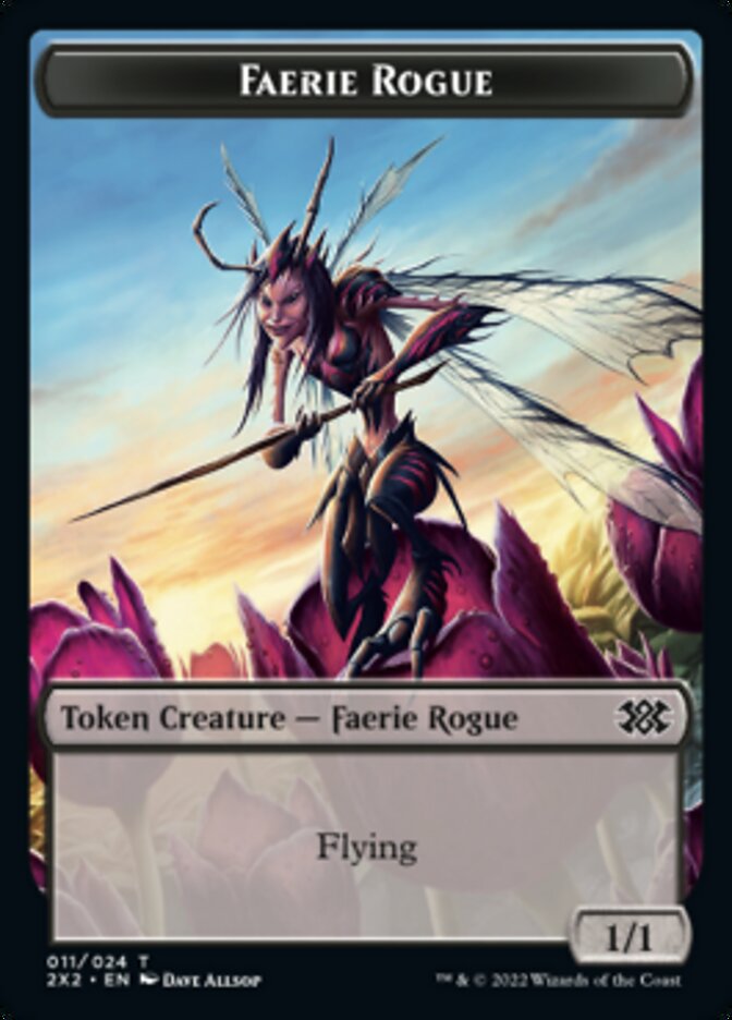 Faerie Rogue // Vampire Double-sided Token [Double Masters 2022 Tokens] | Devastation Store