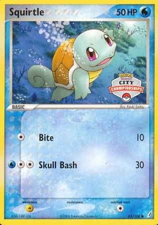 Squirtle (63/100) (City Championship Promo) [EX: Crystal Guardians] | Devastation Store