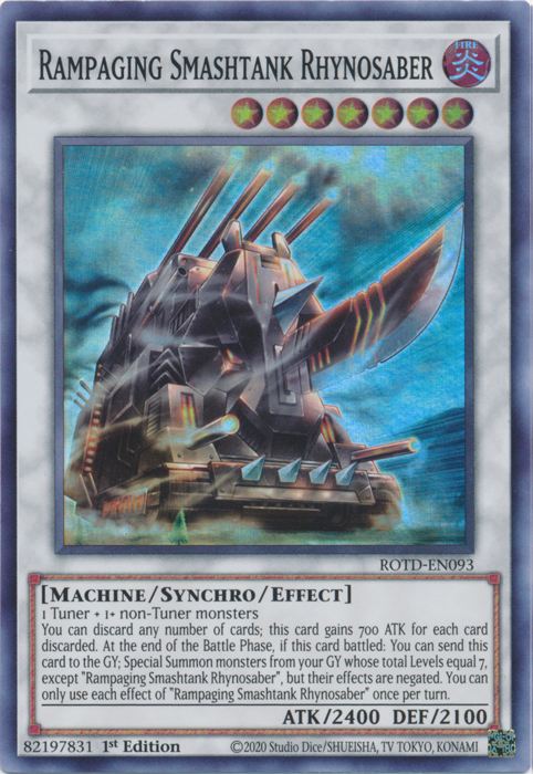 Rampaging Smashtank Rhynosaber [ROTD-EN093] Super Rare | Devastation Store