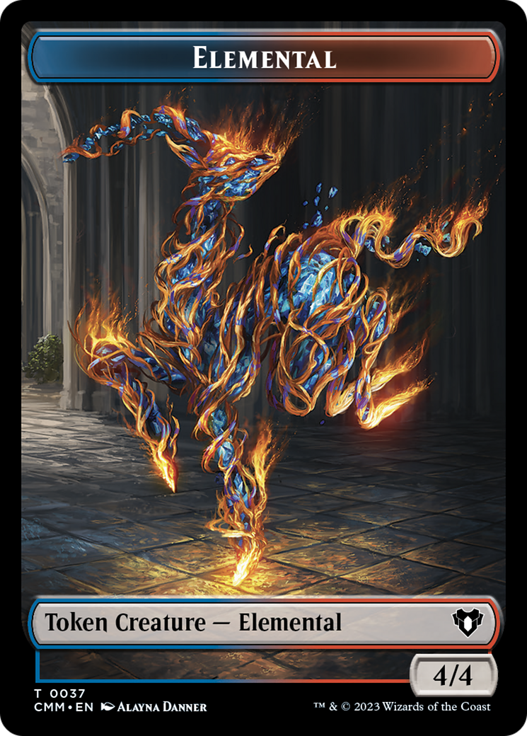 Spirit (0010) // Elemental (0037) Double-Sided Token [Commander Masters Tokens] | Devastation Store