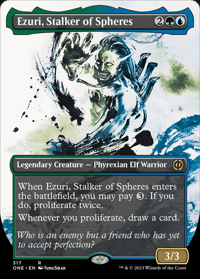 Ezuri, Stalker of Spheres (Borderless Ichor) [Phyrexia: All Will Be One] | Devastation Store