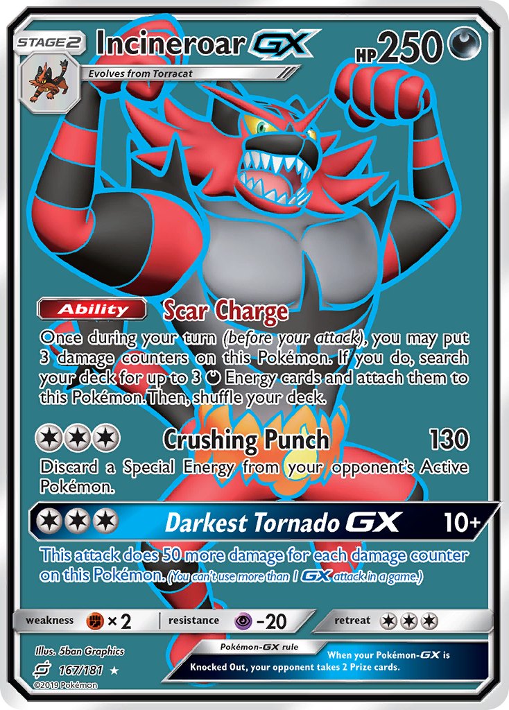 Incineroar GX (167/181) [Sun & Moon: Team Up] | Devastation Store