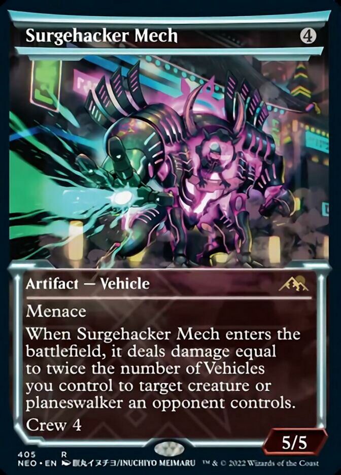 Surgehacker Mech (Showcase Soft Glow) [Kamigawa: Neon Dynasty] | Devastation Store