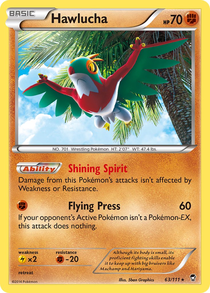 Hawlucha (63/111) (Cosmos Holo) (Blister Exclusive) [XY: Furious Fists] | Devastation Store