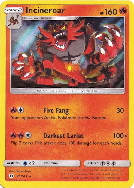 Incineroar (26/149) (Water Web Holo) [Sun & Moon: Base Set] | Devastation Store