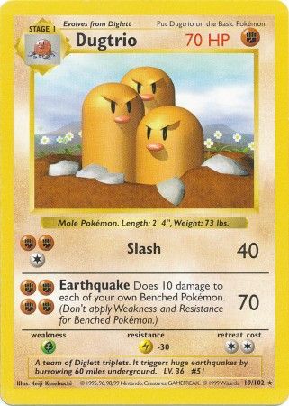 Dugtrio (19/102) [Base Set Shadowless Unlimited] | Devastation Store