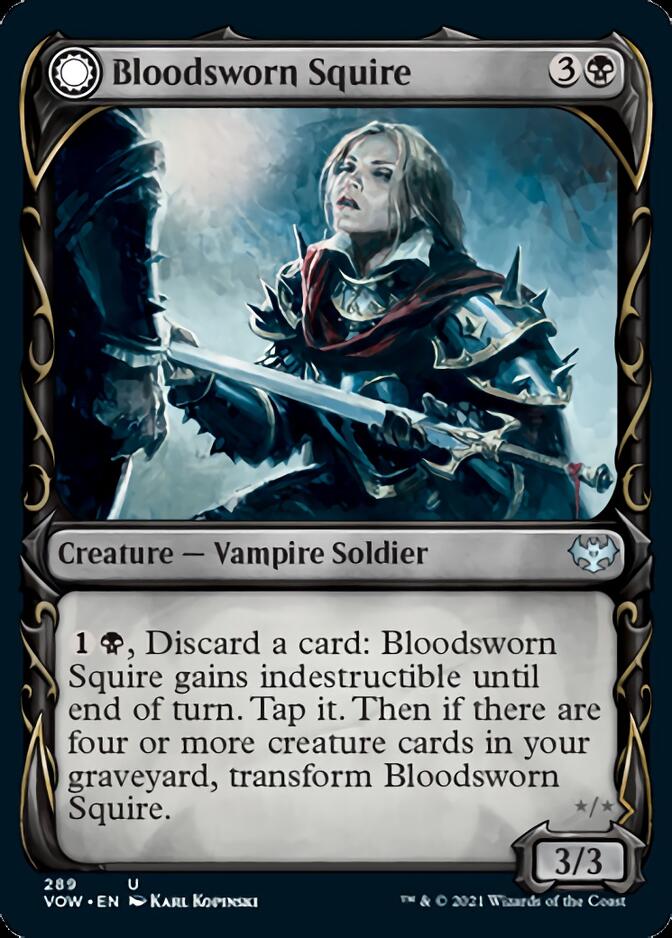 Bloodsworn Squire // Bloodsworn Knight (Showcase Fang Frame) [Innistrad: Crimson Vow] | Devastation Store