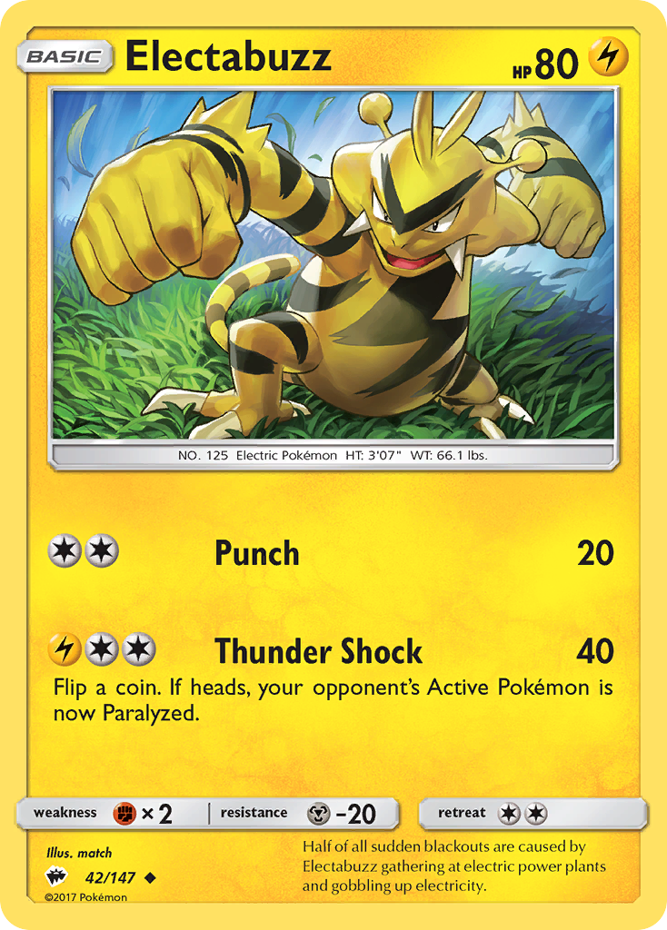 Electabuzz (42/147) [Sun & Moon: Burning Shadows] | Devastation Store