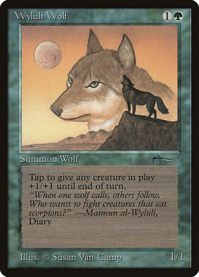 Wyluli Wolf (Light Mana Cost) [Arabian Nights] - Devastation Store | Devastation Store