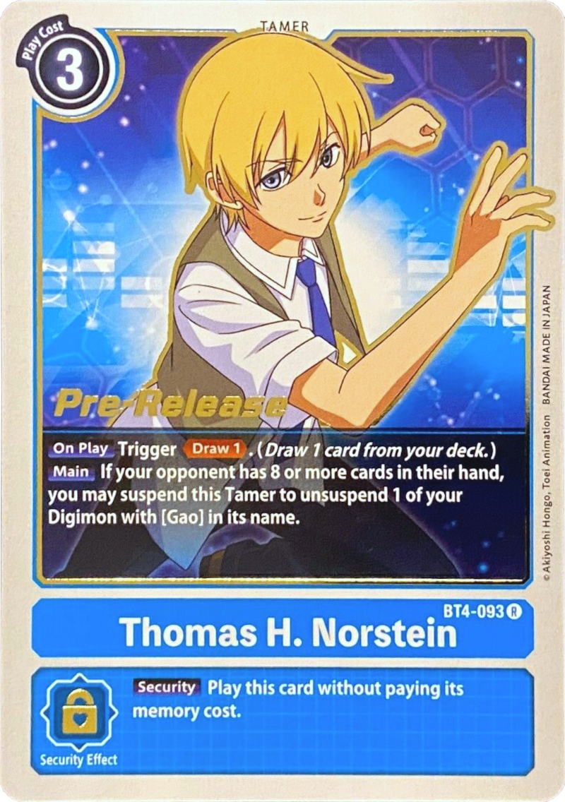 Thomas H. Norstein [BT4-093] [Great Legend Pre-Release Promos] | Devastation Store