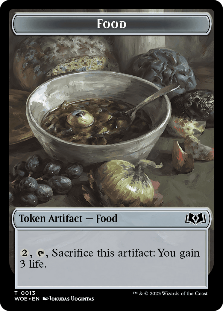 Knight // Food (0013) Double-Sided Token [Wilds of Eldraine Tokens] | Devastation Store