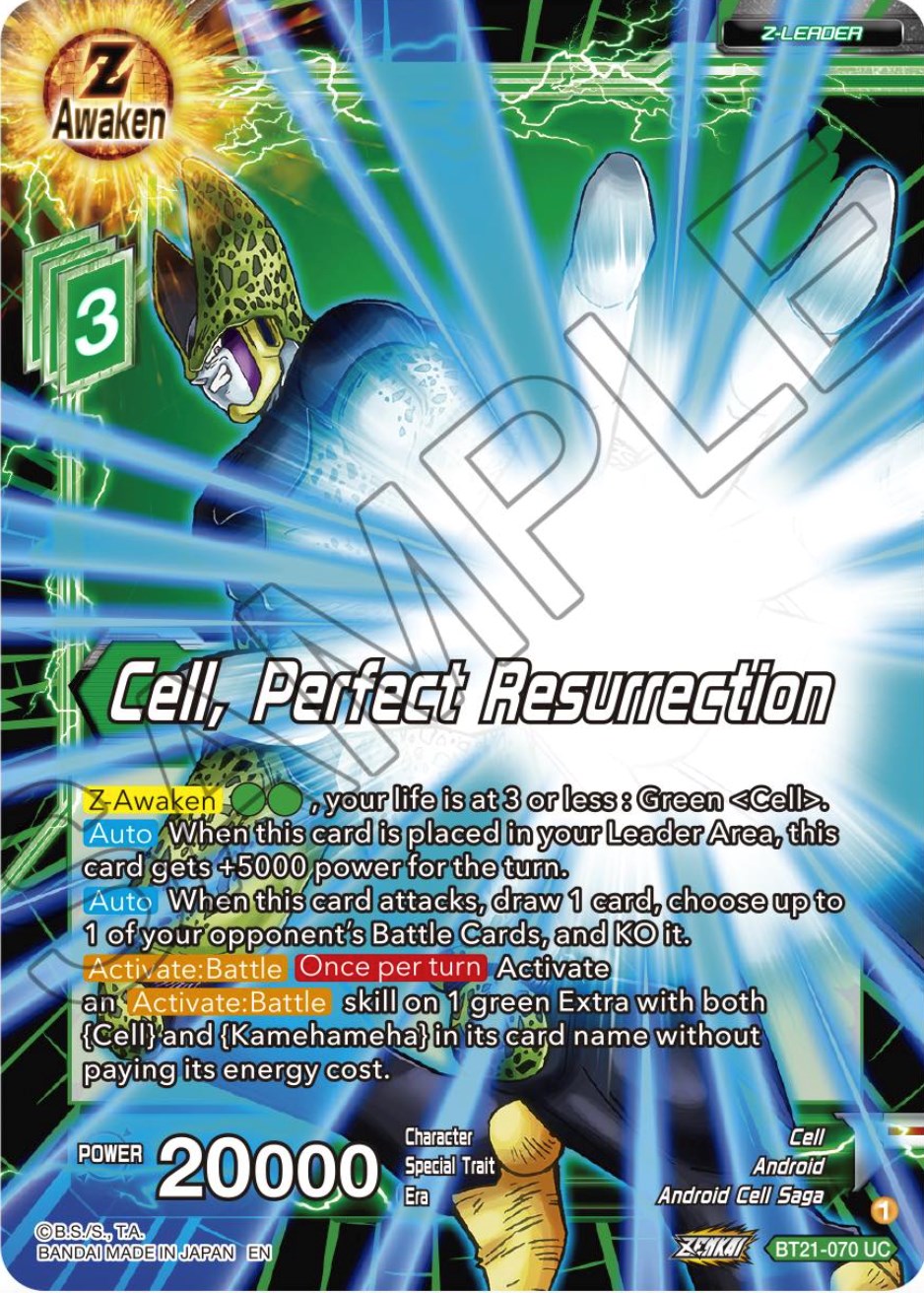 Cell, Perfect Resurrection (BT21-070) [Wild Resurgence] | Devastation Store