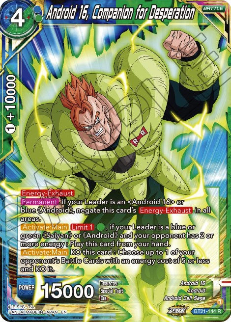 Android 16, Companion for Desperation (BT21-144) [Wild Resurgence] | Devastation Store