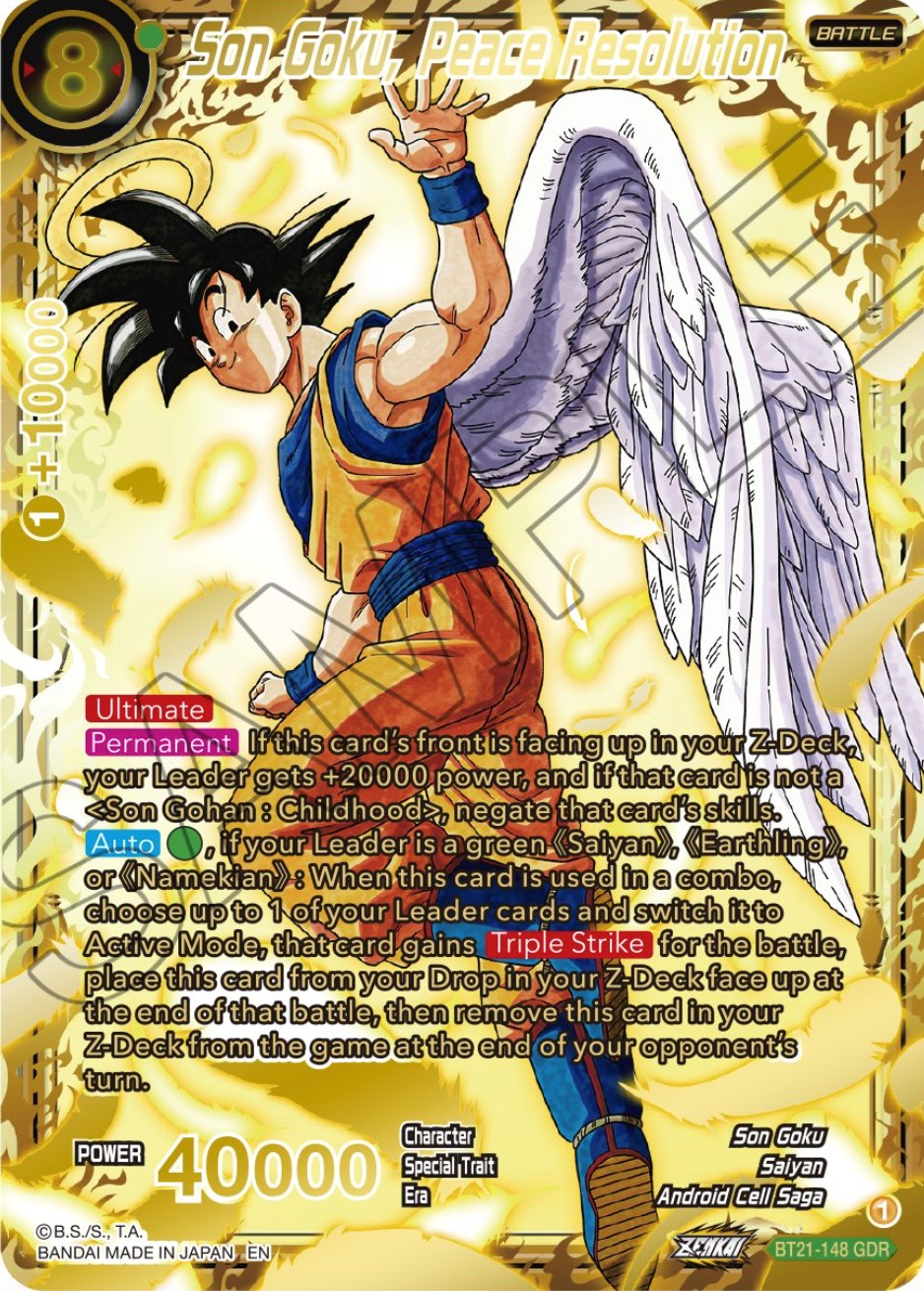 Son Goku, Peace Resolution (God Rare) (BT21-148) [Wild Resurgence] | Devastation Store