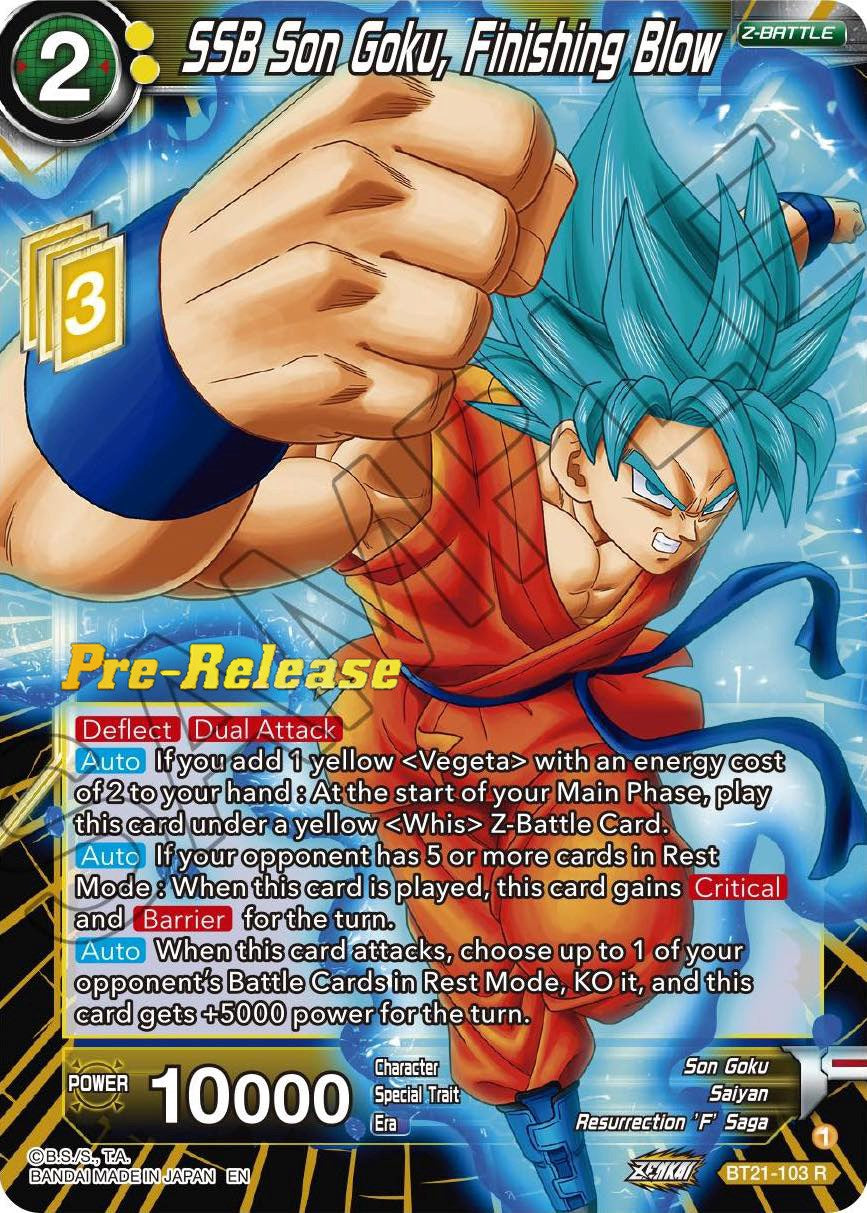 SSB Son Goku, Finishing Blow (BT21-103) [Wild Resurgence Pre-Release Cards] | Devastation Store