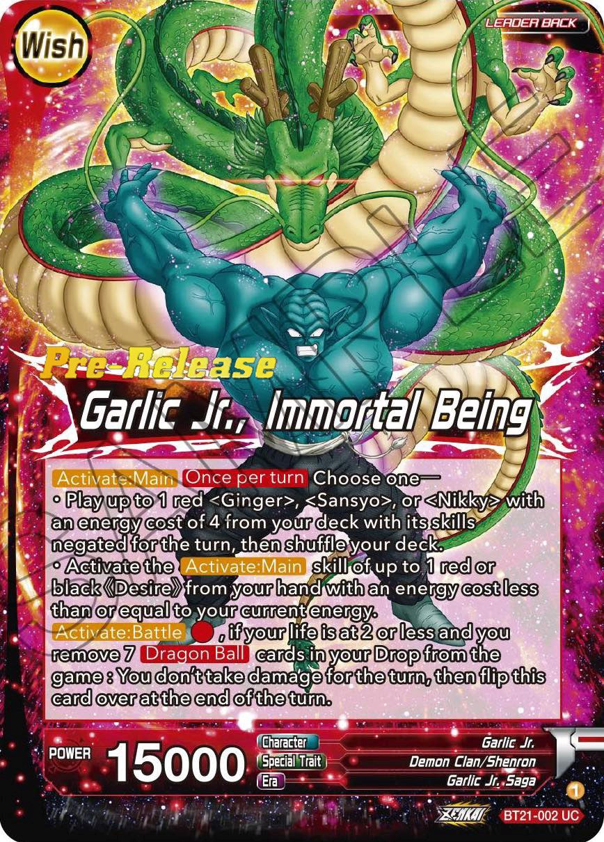 Garlic Jr. // Garlic Jr., Immortal Being (BT21-002) [Wild Resurgence Pre-Release Cards] | Devastation Store