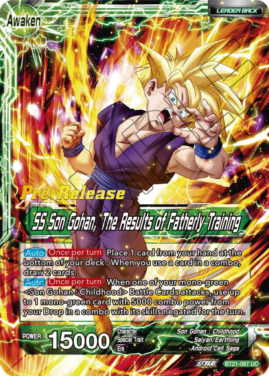 Son Gohan // SS Son Gohan, The Results of Fatherly Training (BT21-067) [Wild Resurgence Pre-Release Cards] | Devastation Store