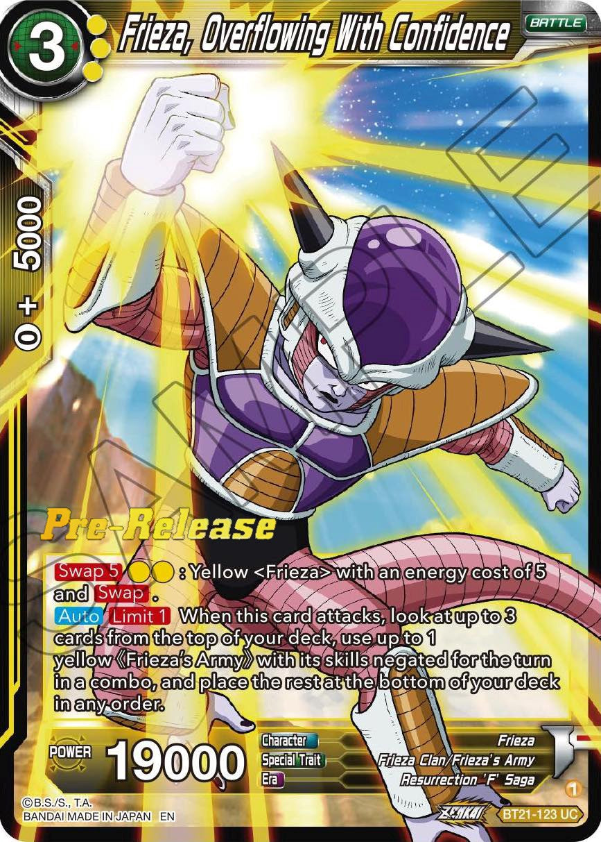 Frieza, Overflowing With Confidence (BT21-123) [Wild Resurgence Pre-Release Cards] | Devastation Store