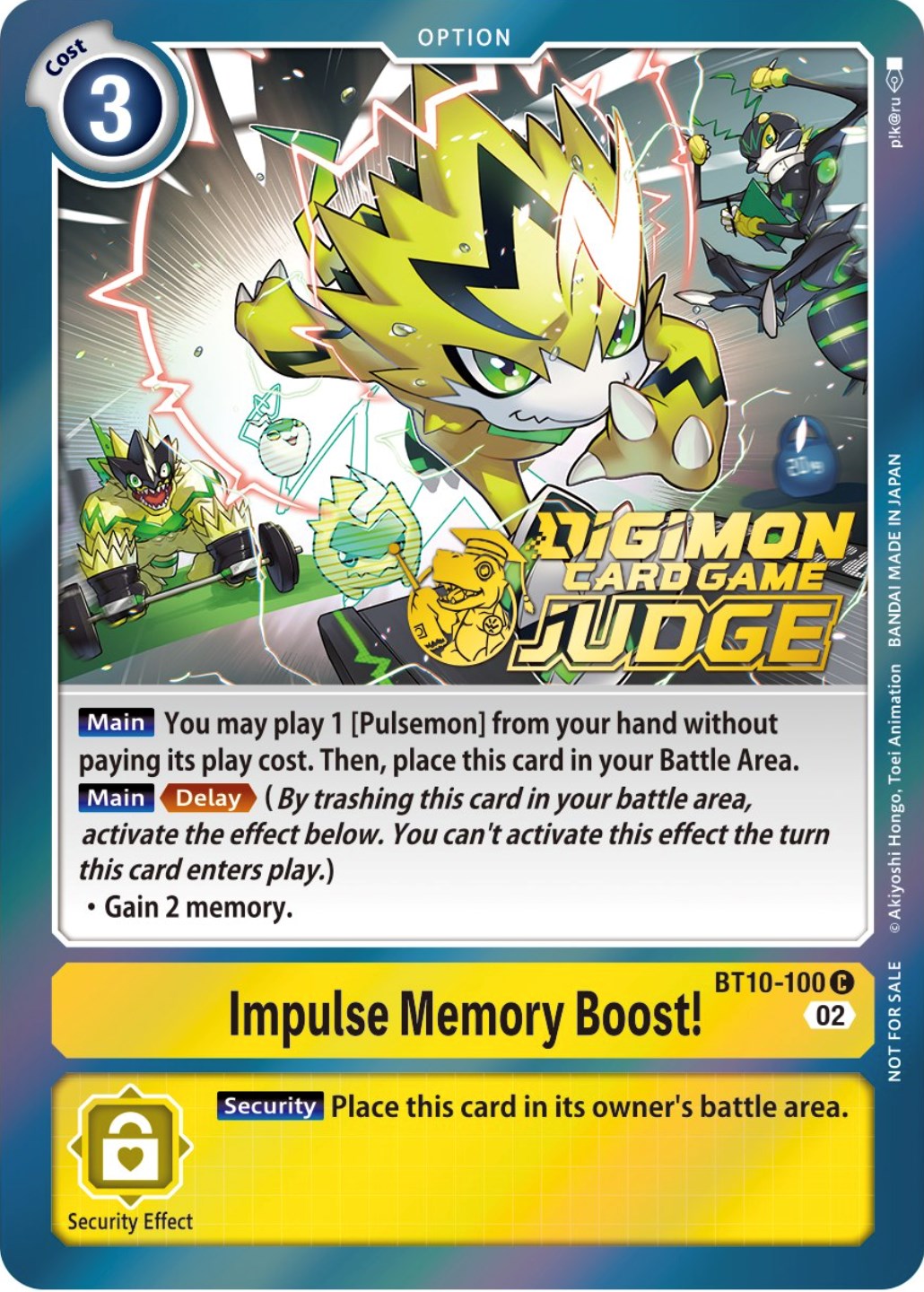 Impulse Memory Boost! [BT10-100] (Judge Pack 3) [Xros Encounter Promos] | Devastation Store