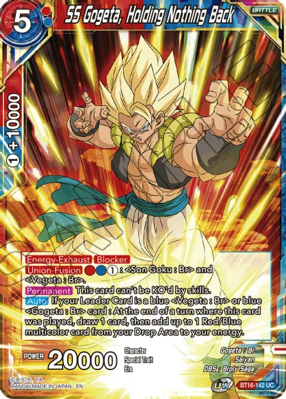 SS Gogeta, Holding Nothing Back [BT16-142] | Devastation Store