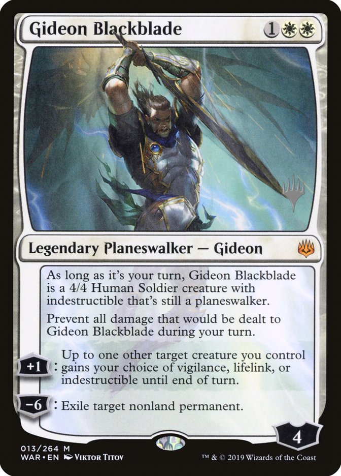 Gideon Blackblade (Promo Pack) [War of the Spark Promos] | Devastation Store