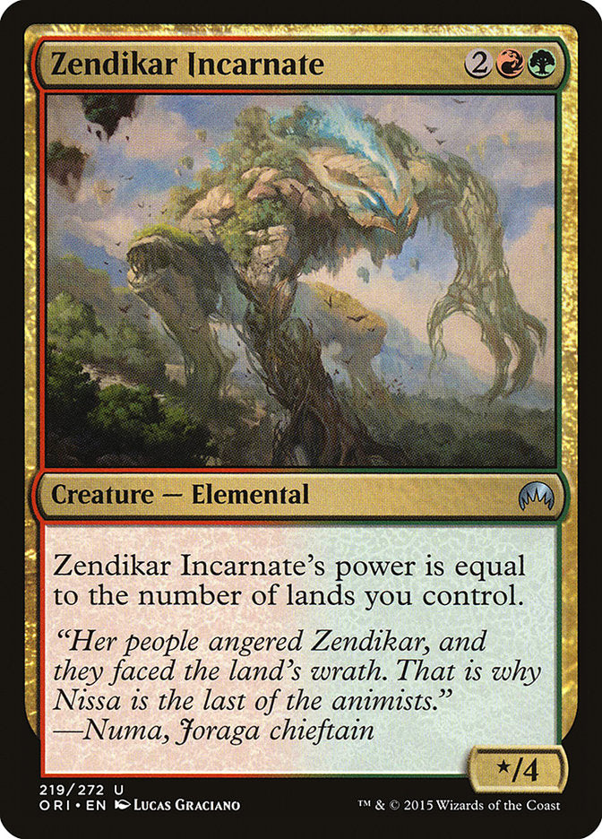 Zendikar Incarnate [Magic Origins] | Devastation Store